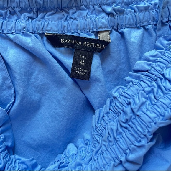 Banana Republic 100% Cotton Smocked Top Size M - Picture 6 of 7